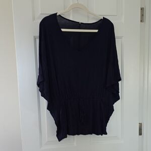 Elegant Navy Blue Women's Top